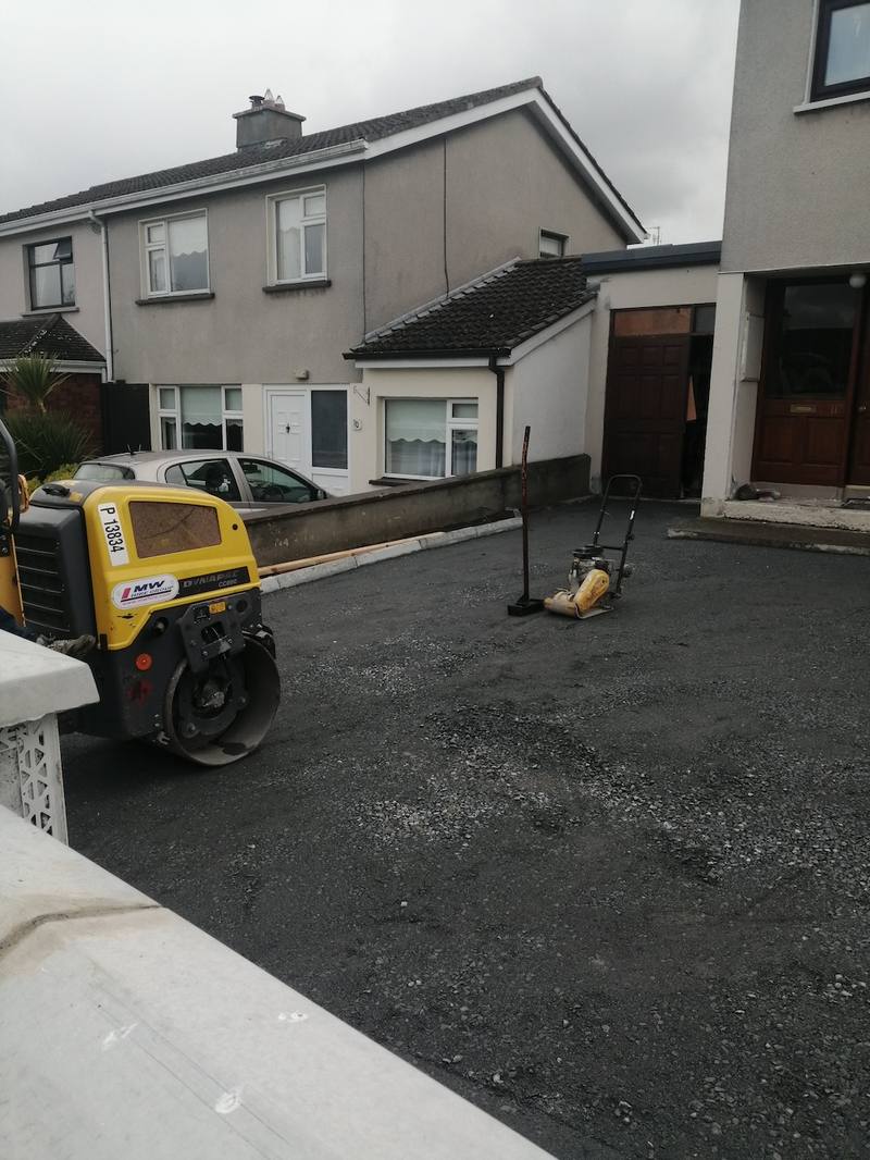 Ardnore: the stone base rolled and ready for tarmac
