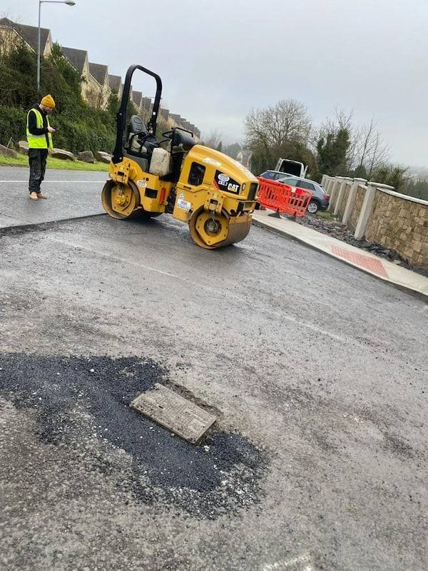 Housing estate job: getting the surface ready