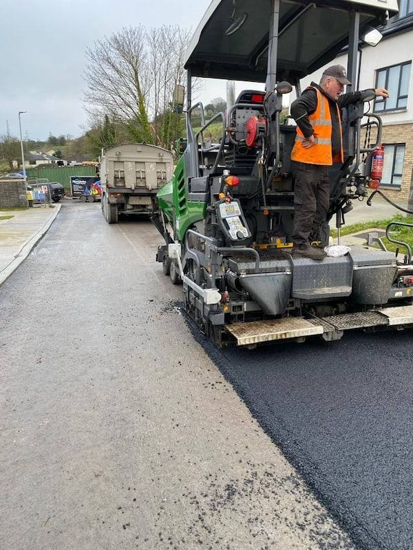 Housing estate job: paving the estate road