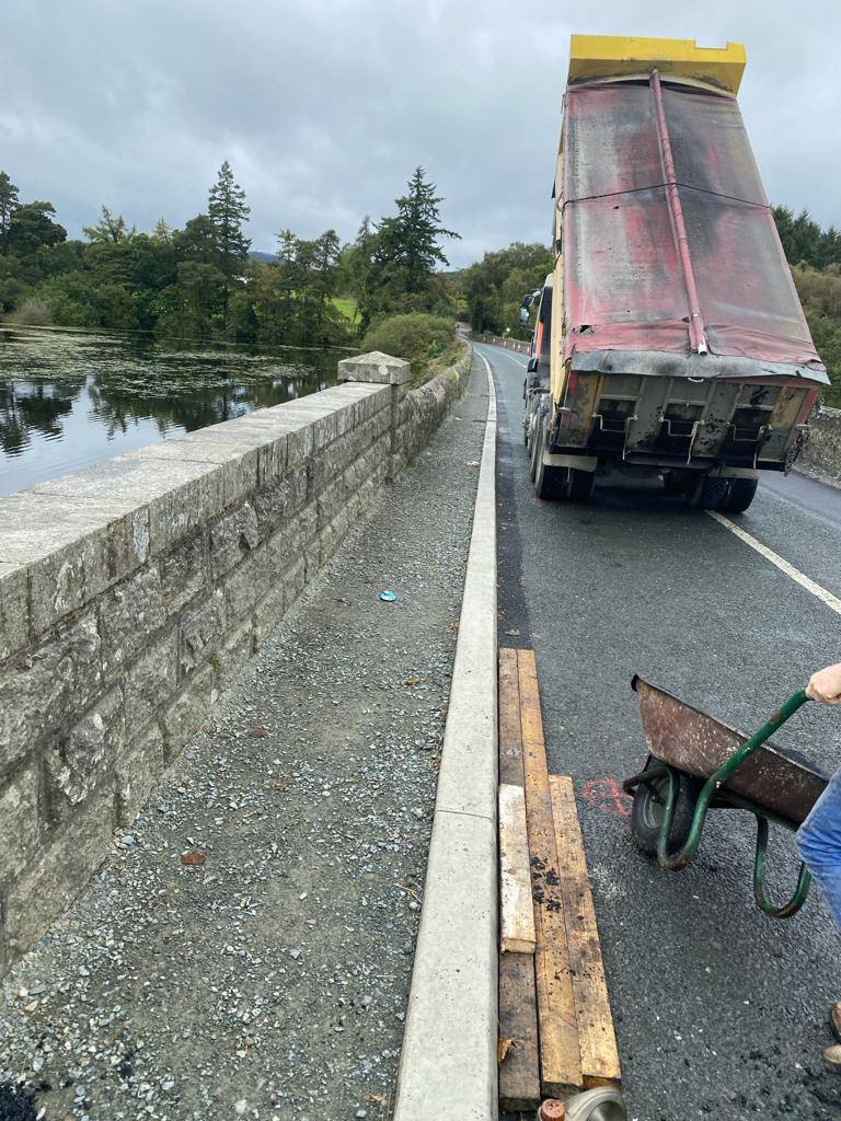 Footpaths job in Wicklow: getting the bridge footpath ready