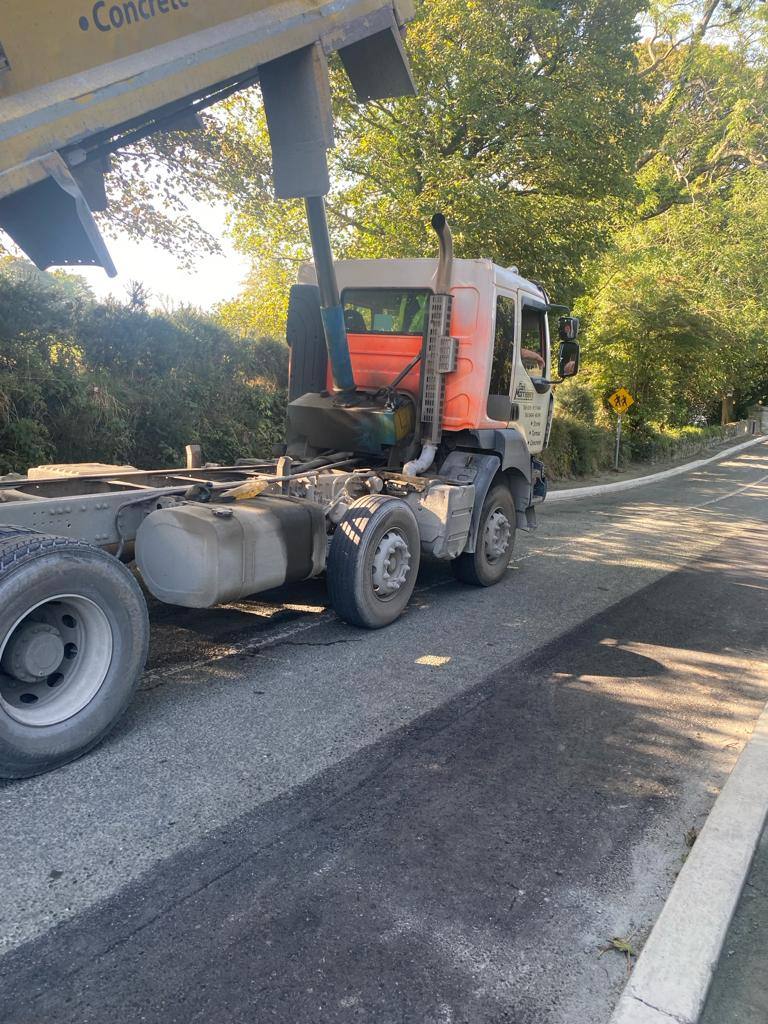 Footpaths job in Wicklow: the lorry and the new path