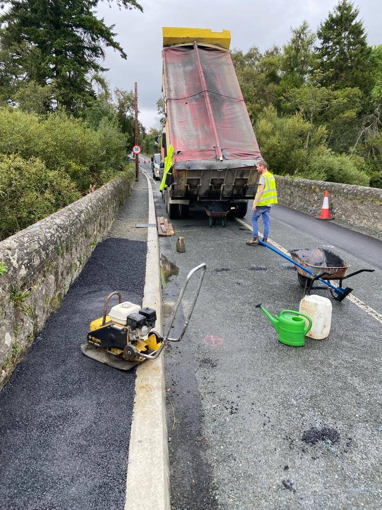 Footpaths job in Wicklow: compacting the new path